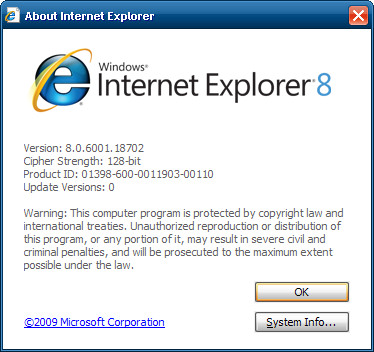 Internet Explorer 8